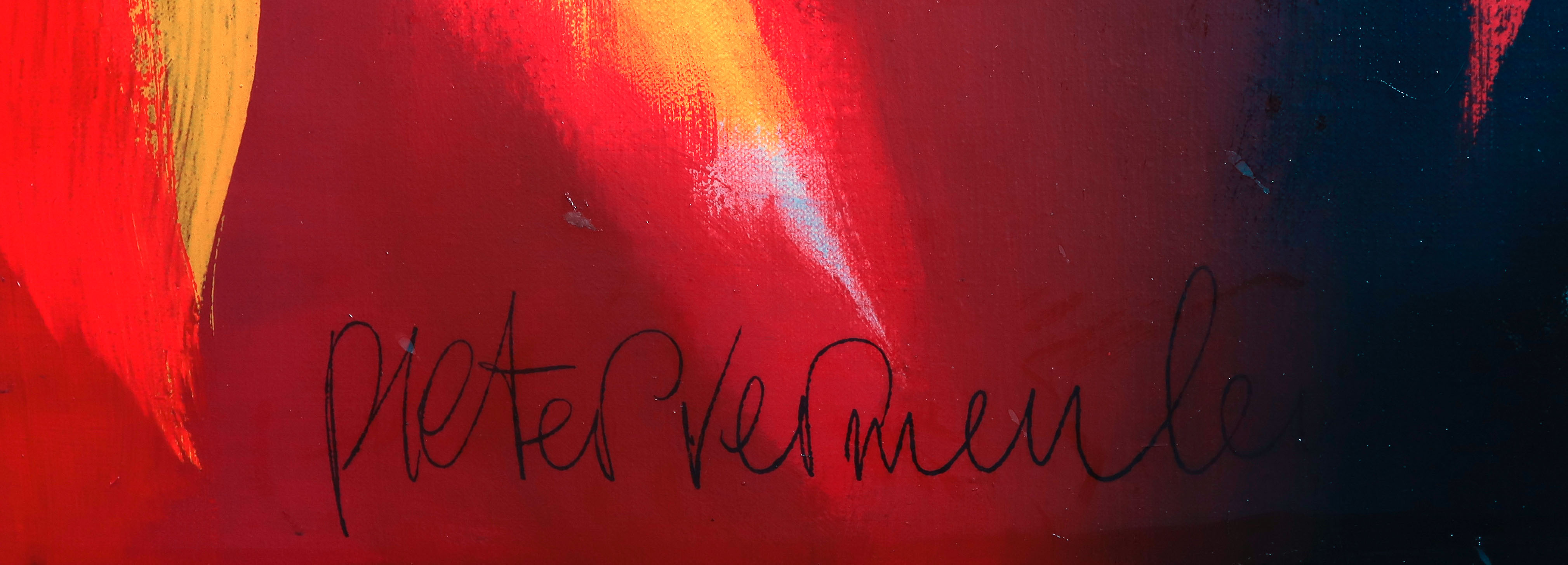 Pieter Vermeulen - Acryl op doek, Zonder titel - Ingelijst (Zeer groot) kopen? Bied vanaf 350!