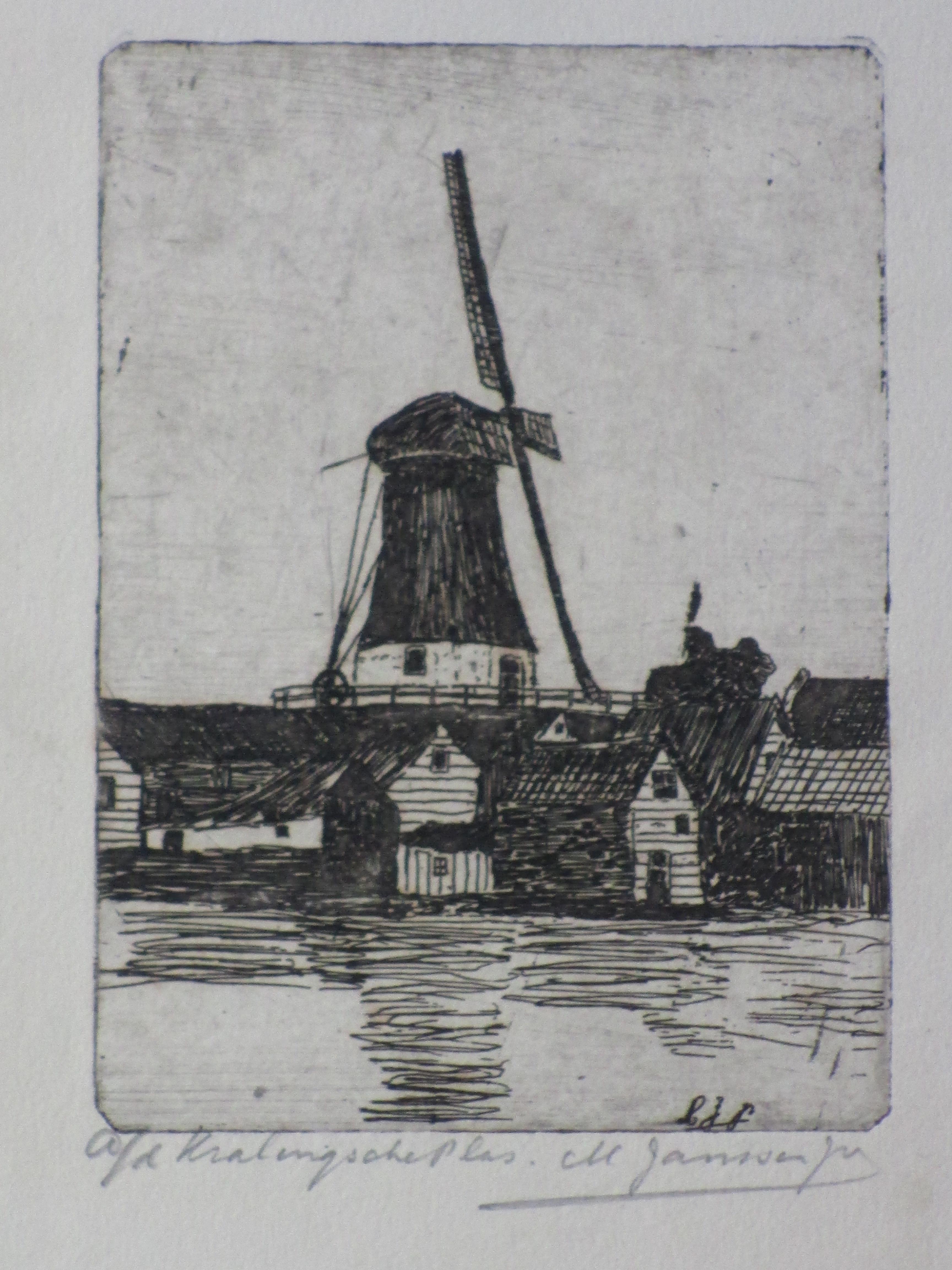 Marius Johannes Janssen - Aan de Kralingsche Plas - Ets kopen? Bied vanaf 1!