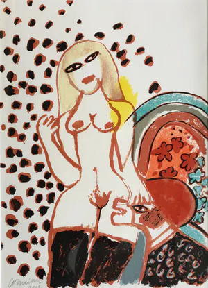 Corneille - Femme et animeaux met lijst! kopen? Bied vanaf 225!