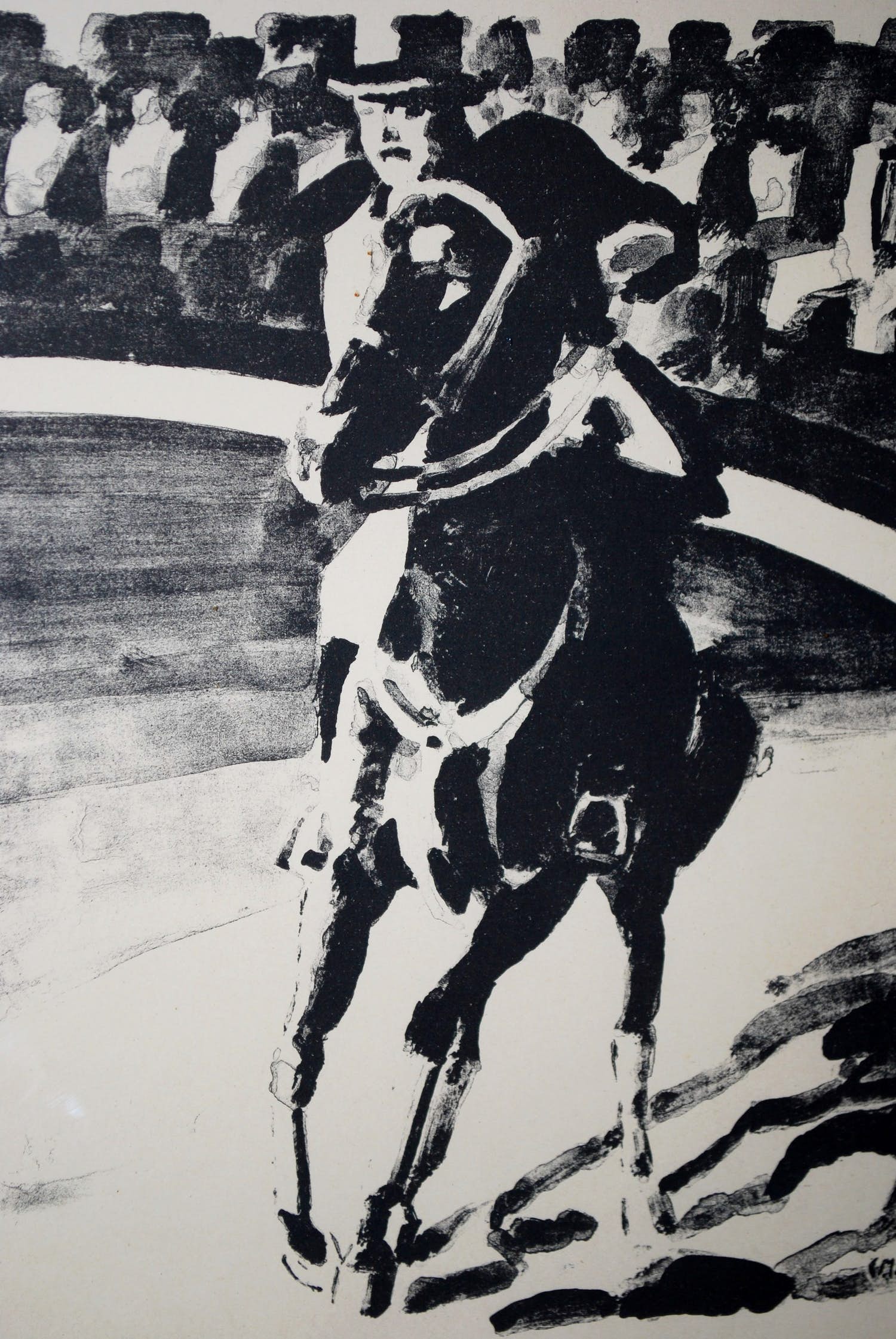 Kees Maks - Hogeschoolruiter - litho 1939 - originele lijst kopen? Bied vanaf 65!
