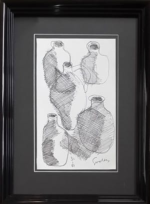 Siep van den Berg - Amphora vazen - inkt tekening kopen? Bied vanaf 75!