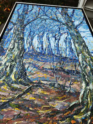 Peter van den Braken - Late Herfst -expressionistisch olieverf- kopen? Bied vanaf 350!