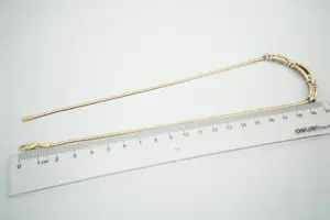 21- Fraai 14krt bicolor goud en ca. 0.30ct diamanten halssieraad kopen? Bied vanaf 630!