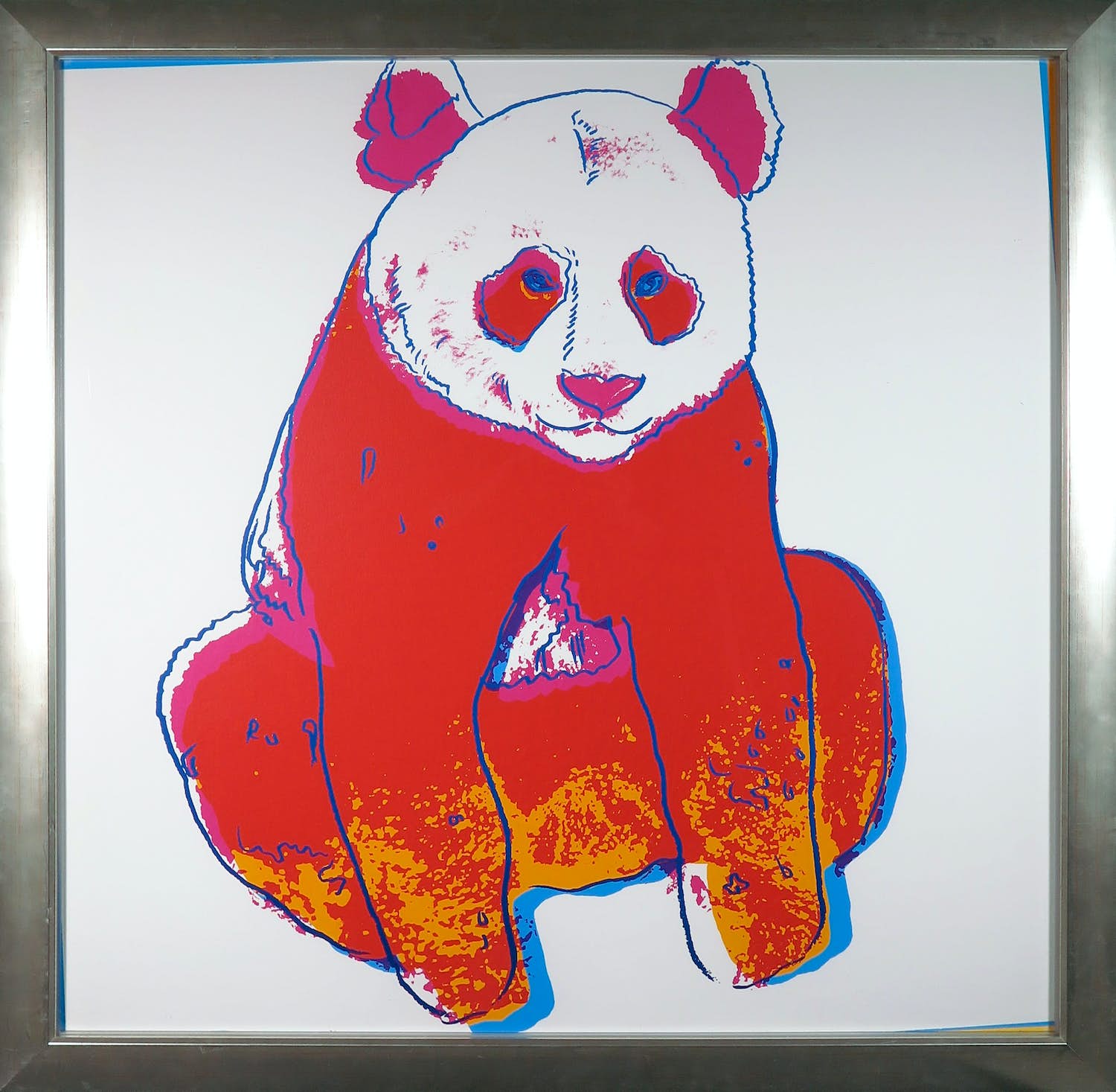 Andy Warhol - Giant Panda uit de serie Endangered Species - Ingelijst (Groot) verkocht voor € 1!