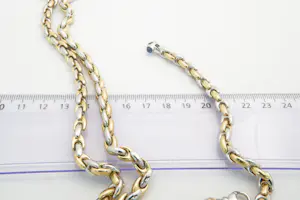 68 - Exclusieve set 18 krt bicolor gouden sieraden - collier en armband - zgan kopen? Bied vanaf 2500!