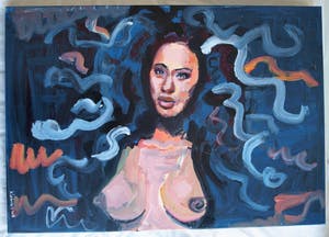 Peter Klashorst - Acrylverf op doek op houten frame , “Medusa” – 2018 – 70 x 100 cm kopen? Bied vanaf 375!