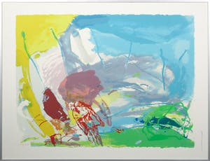 Jan van Diemen - Zeefdruk, Wielrenners - Ingelijst kopen? Bied vanaf 20!