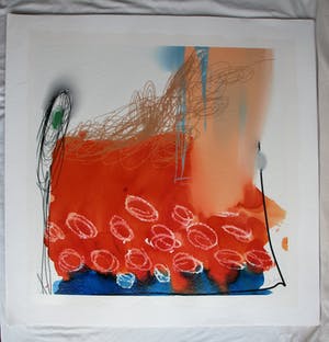 Arturo - Giclée , abstract en kleurrijk – E.A. - 70 x 70 cm kopen? Bied vanaf 30!