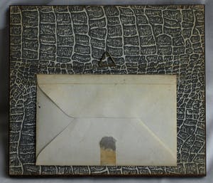 Maarten Langbroek - Ingelijste ets + envelop met info , IJsselmeer (?) – ca. 1970 kopen? Bied vanaf 35!