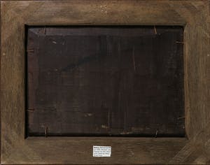 Matthijs Schoevaerdts - 17e eeuw: Olieverf op paneel, Landschap met figuren aan de oever van een rivier - Ingelijst kopen? Bied vanaf 4200!