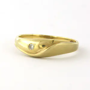 14k geelgouden ring bezet met diamant 0.02ct - rm 17.75(56) kopen? Bied vanaf 220!