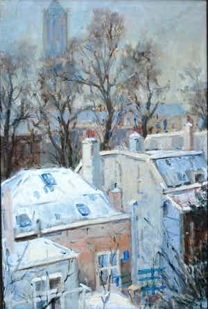 Jacques Salomon - Winters stadsgezicht verkocht voor € 175!