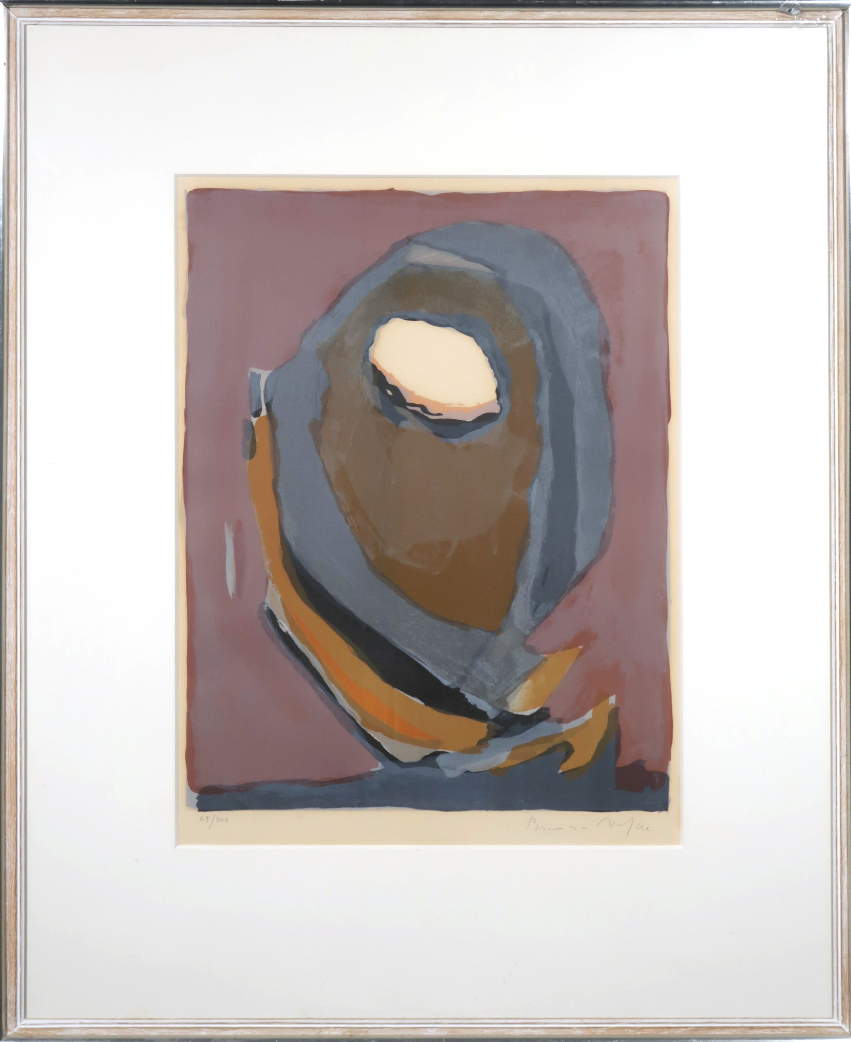 Bram van Velde - (6) Kleurenlitho, Cyclope - Ingelijst verkocht voor € 160!