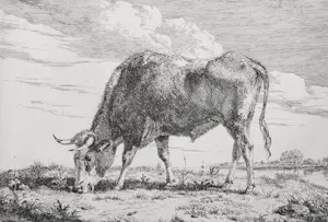 Pieter Gerardus Van Os - Grazende koe bij een rivier kopen? Bied vanaf 65!