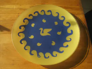 AcheterYves Blayo - Grote glazen fruitschaal-muurbord? Enchérissez de 25!