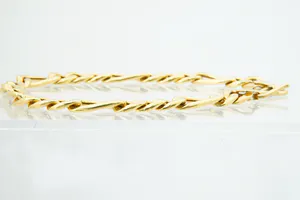 Mooie 18 karaats gouden unisex armband - Figaro model/schakel - gekeurd kopen? Bied vanaf 370!