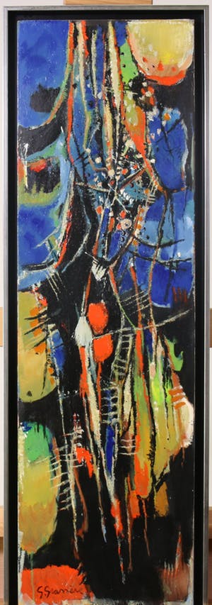 Buy Gerard Grassere - Pracht groot Abstract werk - olie op doek? Bid from 525!