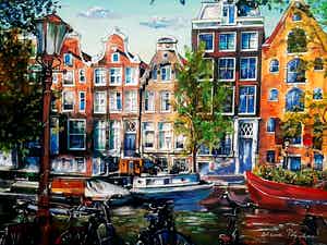 Elena Polyakova - Een gracht in Amsterdam verkocht voor € 65!