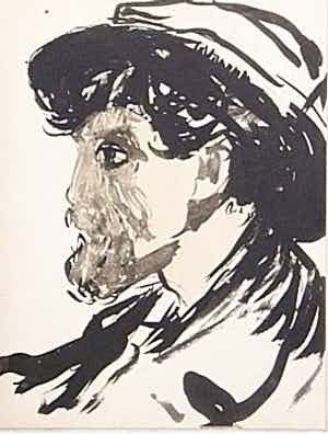 Kees van Dongen - Portrait d'Homme verkocht voor € 75!