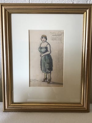 Herman Moerkerk - caberatiere Sien van Dam, aquarel kopen? Bied vanaf 70!