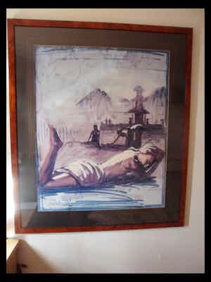 Nico Vrielink - Zeefdruk, in een mooie lijst verkocht voor € 80!