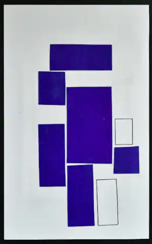 Siep van den Berg - Dubbelzijdige abstracte Compositie, Collage + Pen # 1990, mint verkauft für € 65!