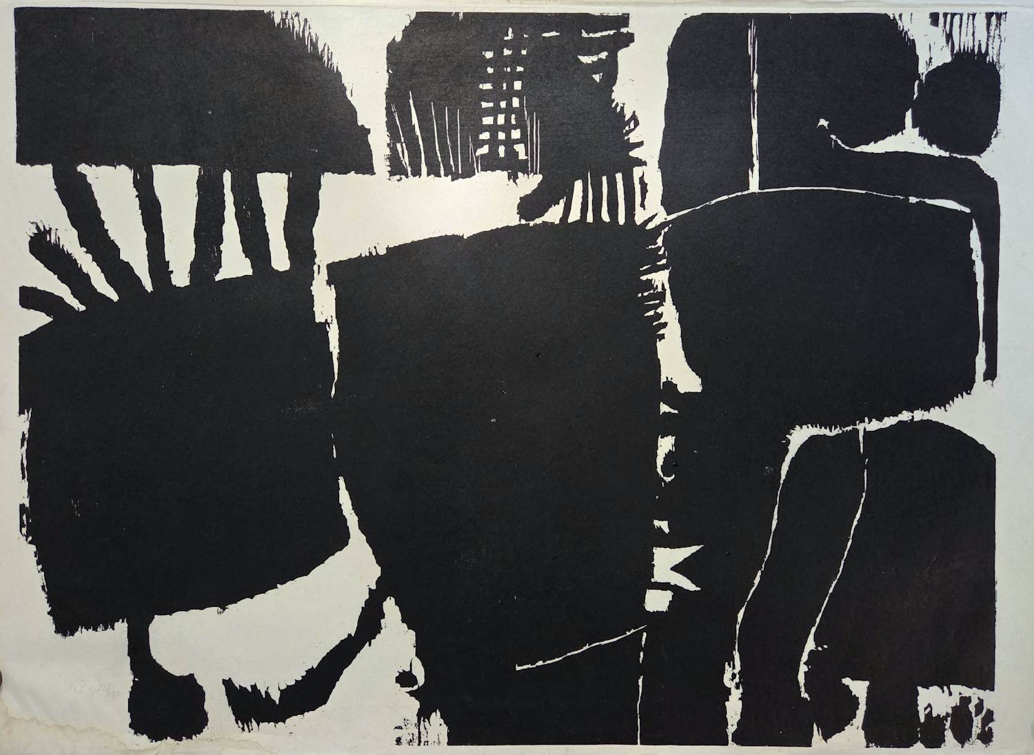 Guillaume Le Roy - Figuren. Zwart wit. verkocht voor € 79!