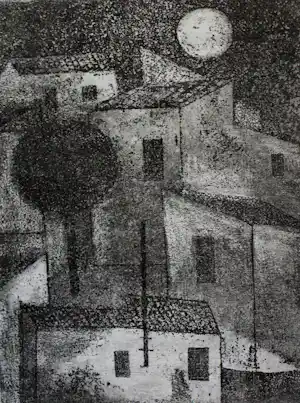 Jos van den Berg - Ets: Maanlicht Altea - 1970 verkauft für € 45!