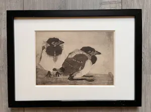 Jan Mankes - Originele Heliogravure 2 Jonge Eksters 1923 kopen? Bied vanaf 185!
