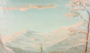 Niet of onleesbaar gesigneerd - Olieverf op board, Winterlandschap - Ingelijst kopen? Bied vanaf 1!