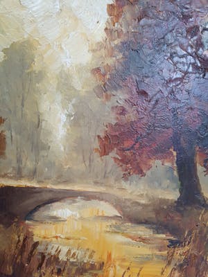 Peter Brouwer - Landschap in warme kleuren kopen? Bied vanaf 180!