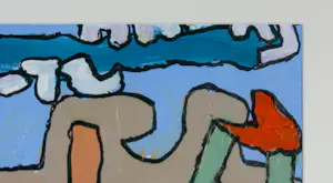 Hans Hartman - Acryl op papier, Zonder titel - Ingelijst kopen? Bied vanaf 60!