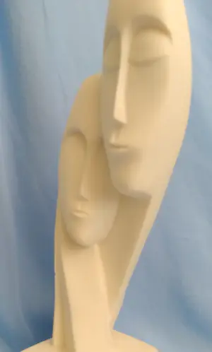 Niet of onleesbaar gesigneerd - Ontroerend beeld van toewijding, albast kopen? Bied vanaf 1!