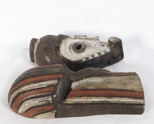 Pende - & Songye, Set van twee kleine paspoortmaskers kopen? Bied vanaf 1!