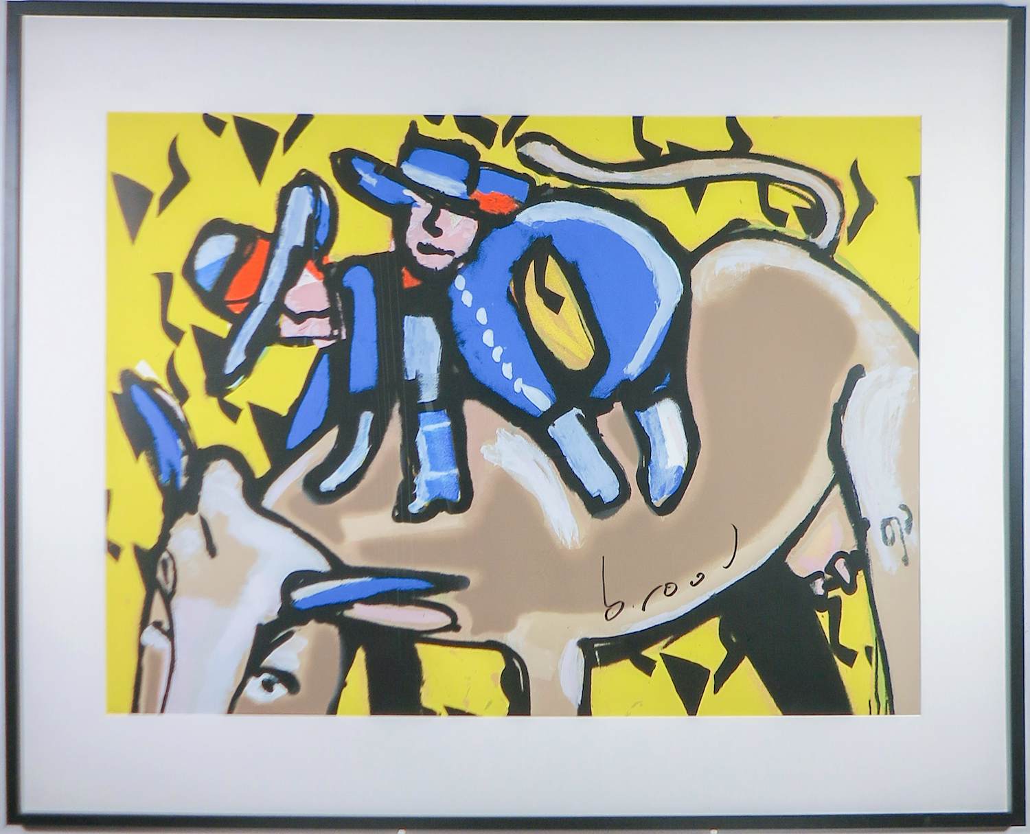 Herman Brood - Zeefdruk, Stier - Ingelijst (groot formaat) kopen? Bied vanaf 600!