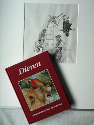 Jet Naftaniel-Joels - Originele tekening gewassen inkt , Illustratie uit De Gouden Vogel + Boek kopen? Bied vanaf 1!