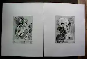 Pieter Drift - 2 etsen: sex & violins - 1990 verkauft für € 35!