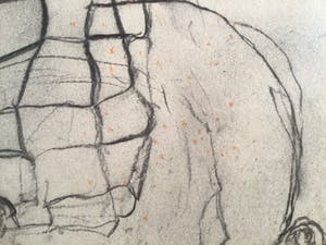 Arno Kramer - ZT - Originele tekening - potlood, krijt, aquarel - Ingelijst kopen? Bied vanaf 450!