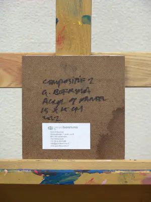 Gerard Boersma - Compositie 2 (Vrouw kijkend naar schilderij van Piet Mondriaan) kopen? Bied vanaf 75!