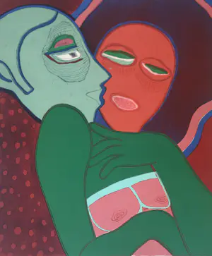 Corneille - ‘ Les Amants’ -kleurenets 1975 - epreuve d’essai - uniek werk. kaufen? Bieten Sie von 575!