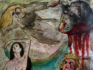 Jozef Bossaert - Gemengde techniek , “De dans van Salomé” – gesigneerd - 1985 kopen? Bied vanaf 10!