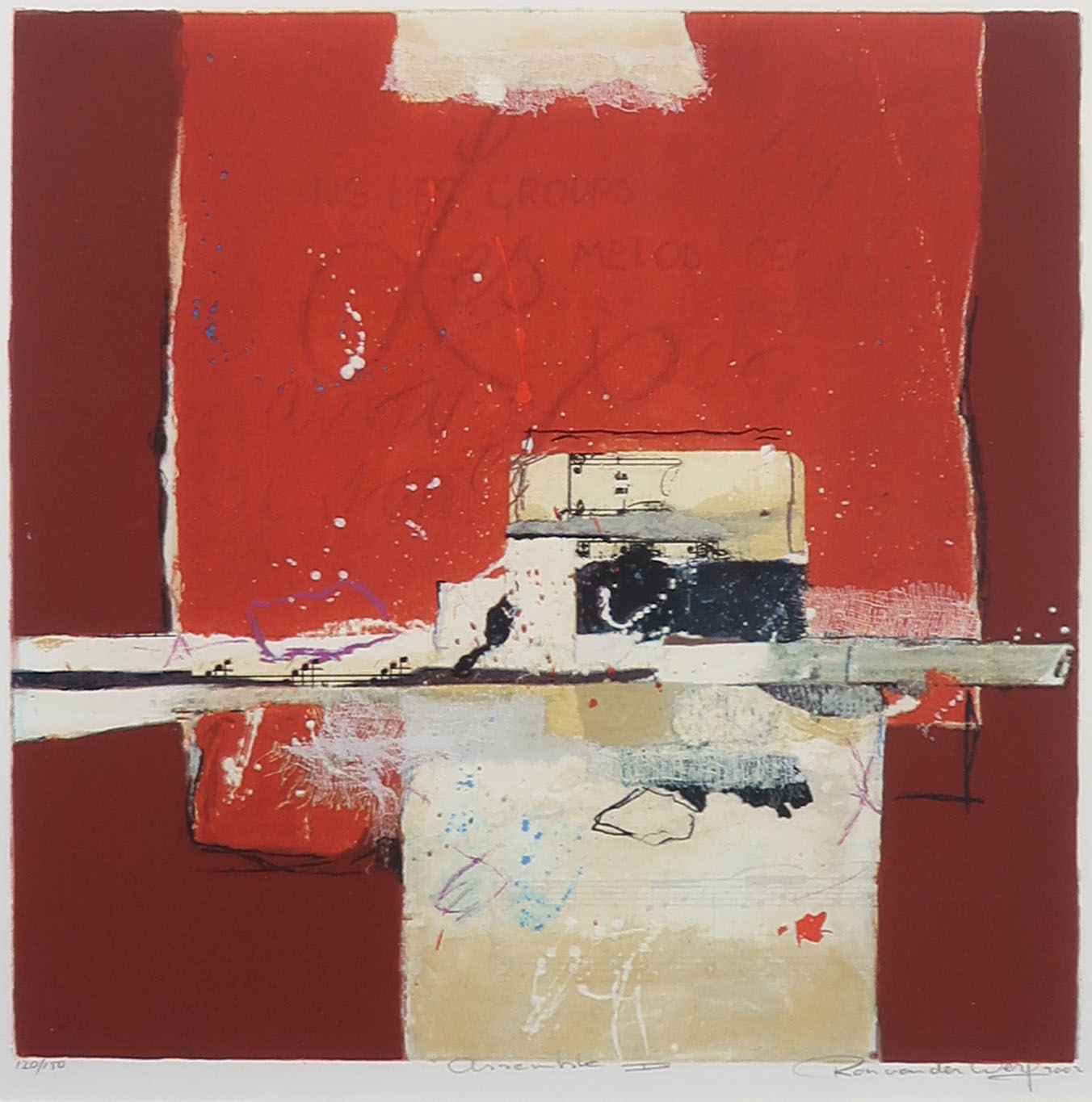 Ron van der Werf - Zeefdruk, Assemble I - Ingelijst kopen? Bied vanaf 35!