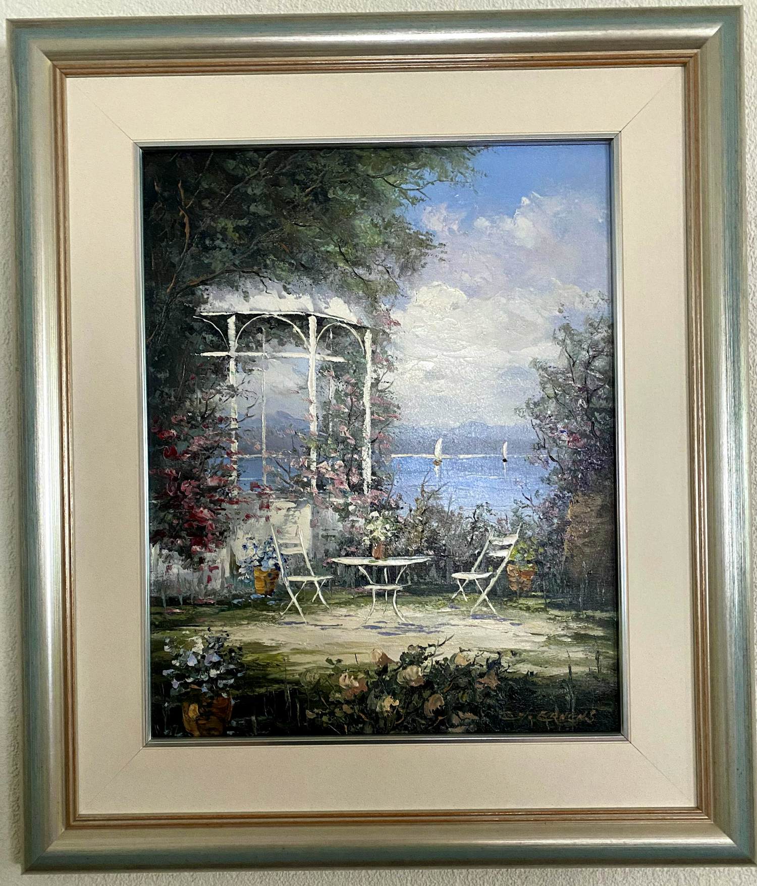 Gerardus Johannes Ernens - Terrasje/ gezicht op de Middellandse zee kopen? Bied vanaf 50!