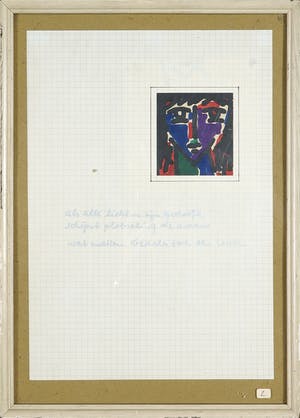 Leon Savelsberg - Gouache op papier, Als alle lichten [...] - Ingelijst kopen? Bied vanaf 1!