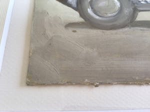 Niet of onleesbaar gesigneerd - Ben Sleek? Olieverf op karton, gesigneerd, Unica, titel Auto kopen? Bied vanaf 10!