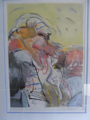 Kees van Bohemen - Ingelijste zeefdruk: zonder titel - 1981 kopen? Bied vanaf 125!