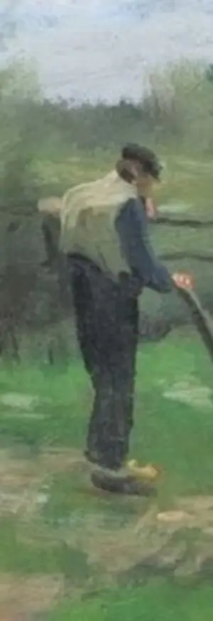 Johan Scherrewitz - "boer met ploeg" - olieverf op doek op board kopen? Bied vanaf 300!