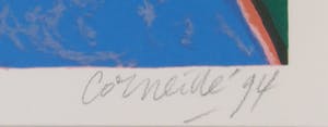 Corneille - Litho, Femme bleue - Ingelijst kopen? Bied vanaf 300!