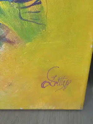 Buy Franscz Witte - geel Abstract? Bid from 200!