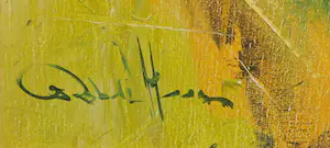 Rob de Haan - Olieverf op doek, Zomerberm met klaprozen - Ingelijst kopen? Bied vanaf 70!